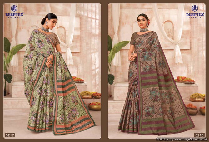 Mother India Vol 52 By Deeptex Daily Wear Printed Cotton Sarees Wholesale Market In Surat
